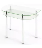 Glass dining table D-09-2 with tempered glass and chrome legs order